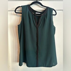 Calvin Klein Teal Sleeveless Blouse